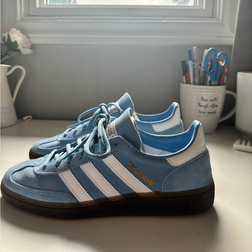 adidas Spezial Light Blue White Suede Sneakers - Picture 2 of 6